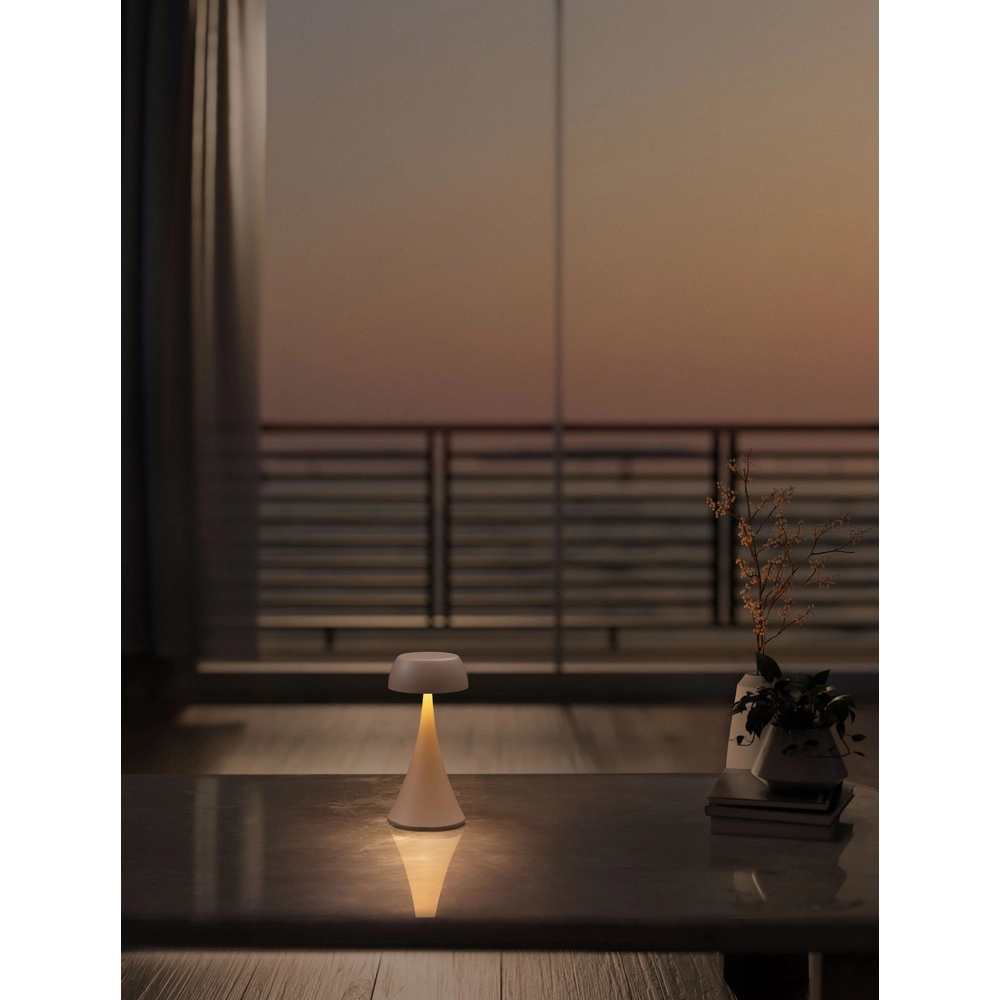 Lampe de table Ycro brun sable rechargeable par USB Lyora 5212017477019