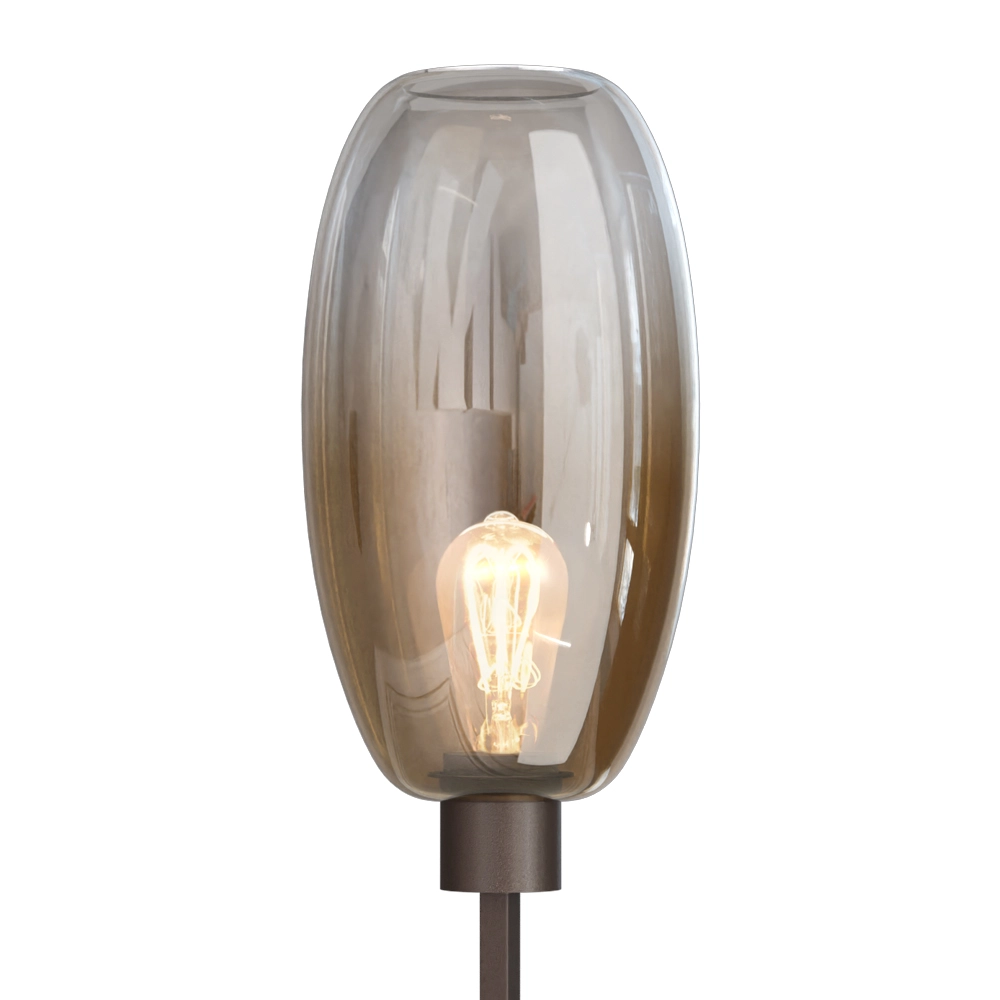 Lampe de pied en verre Olive 1x E27 - cacao Masterlight 8718121393605