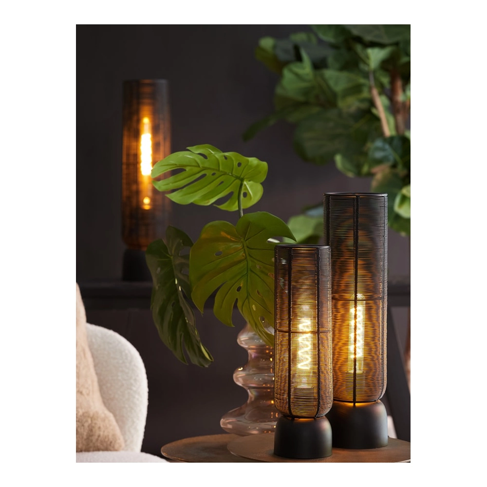 Lampe de table Lezuza Ø 11cm noir Light & Living 8717807659875