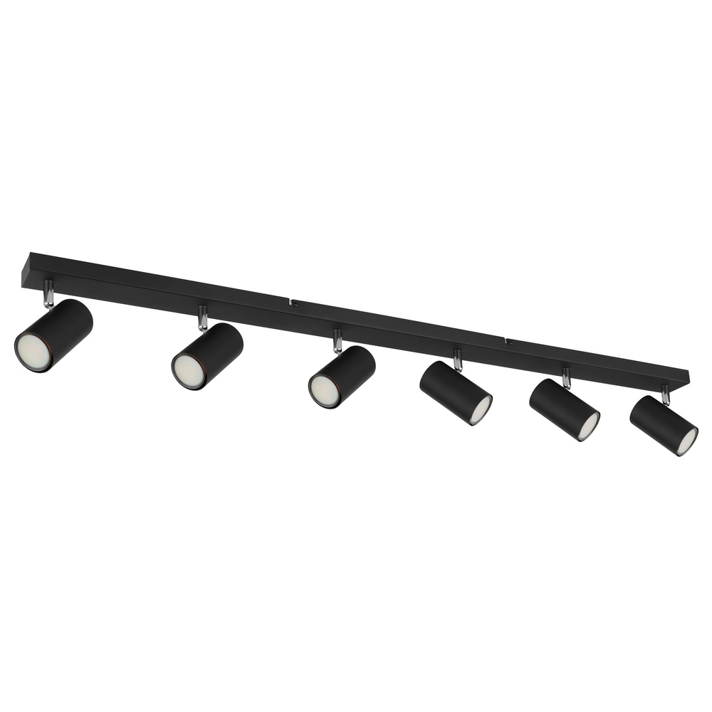 Lampe de plafond à 6 lumières Robby Noir Globo 9007371433599