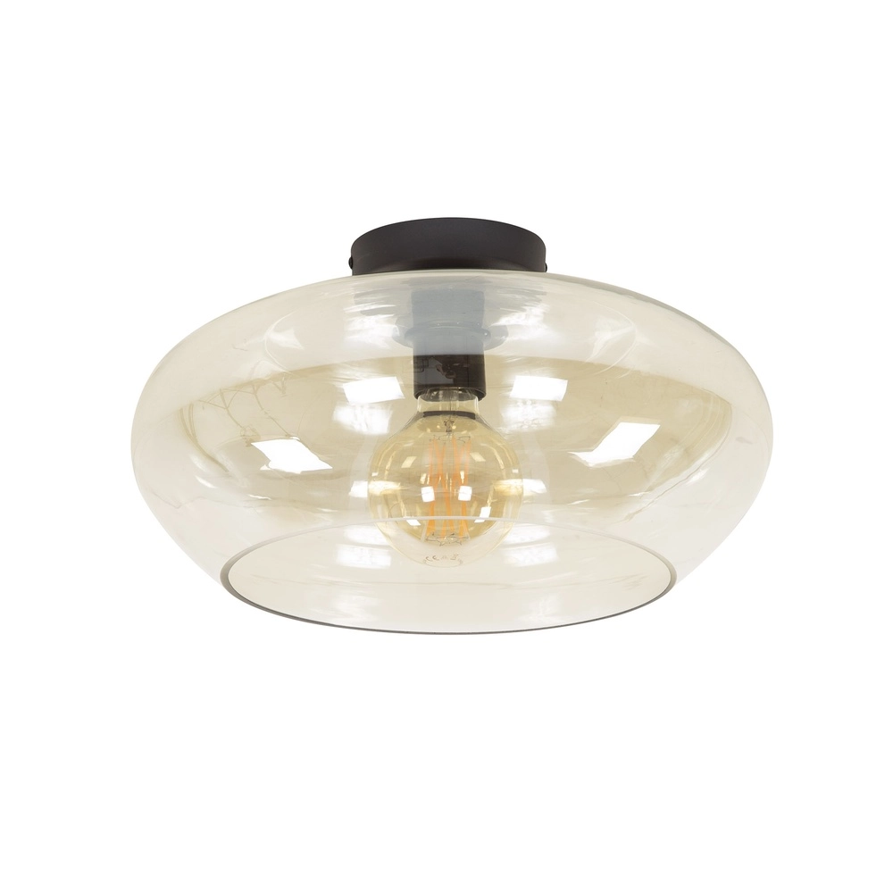 Lampe de plafond en verre Elevate Ø 40cm - verre ambré Lyora 8716803512061