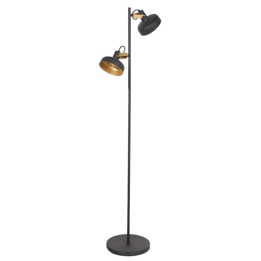 Lampadaire Prato noir avec or Steinhauer 8712746176407