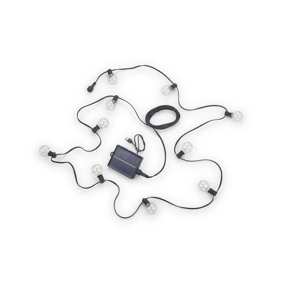 Guirlandes lumineuses Mood Noir 10 lumières - Solaire Trio 4017807622607