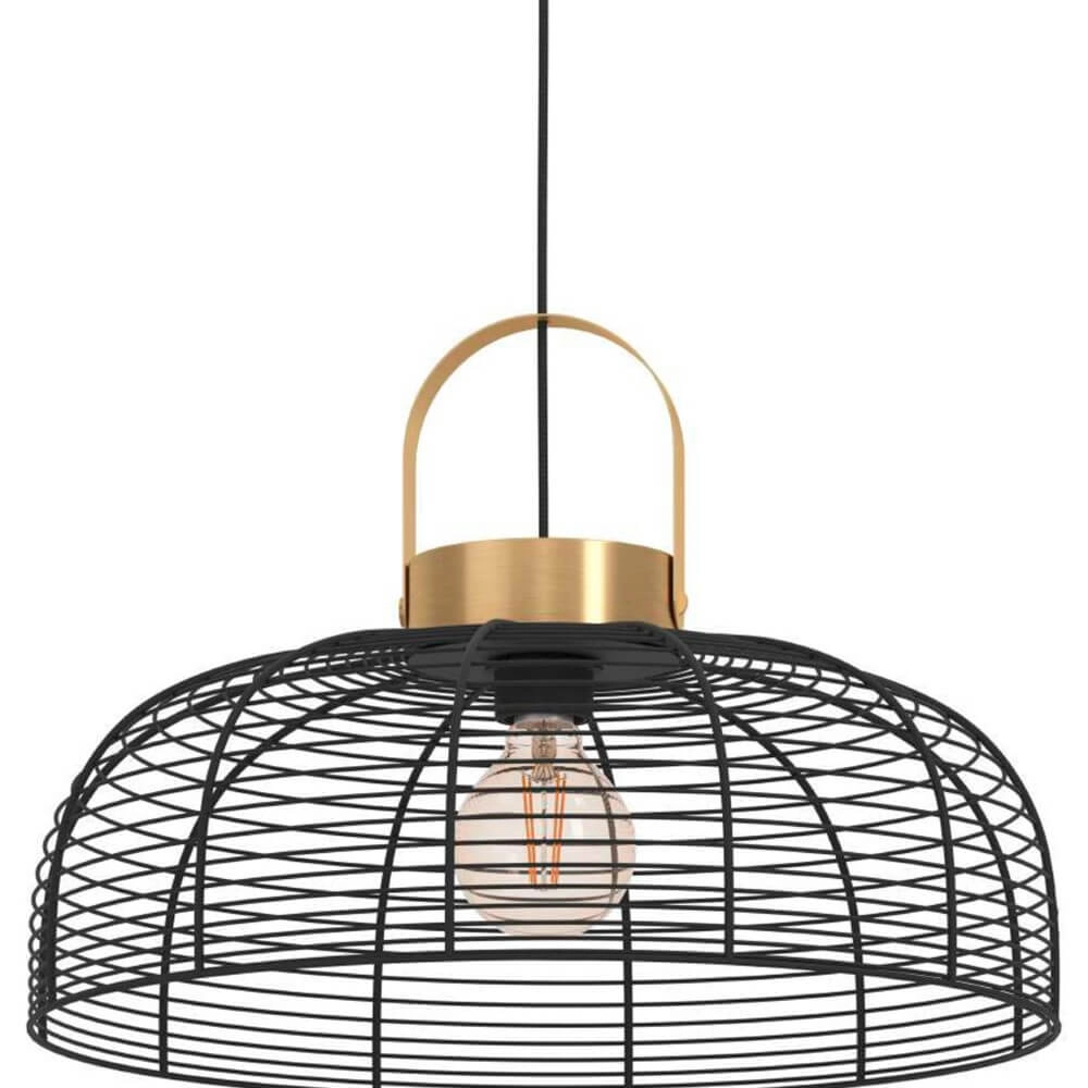Lampe à fil Roundham Ø 45cm - noir avec or Eglo 9002759439644