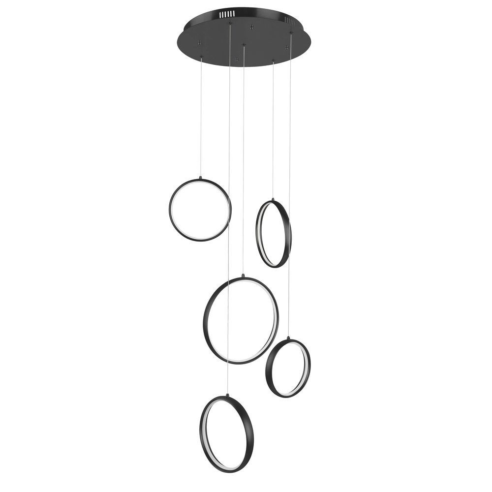 Suspension design Olympia Noir 5 cercles Suspension design Olympia Noir 5 cercles