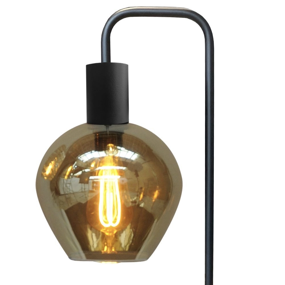 Lampe de table noire Bounty avec verre blackline Masterlight 8718121251110