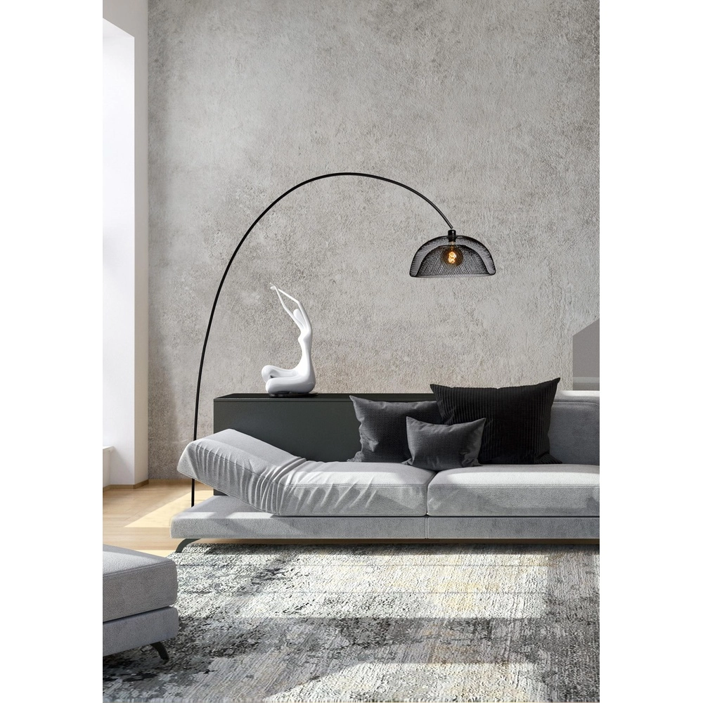 Lampe à arc maillée Mesh Noir Lucide 5411212302519