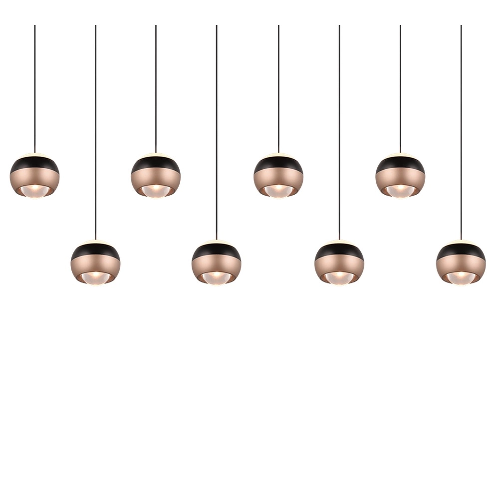 Lampe pendante de conception Orbit Ligne droite à 8 lumières Trio 4017807578850