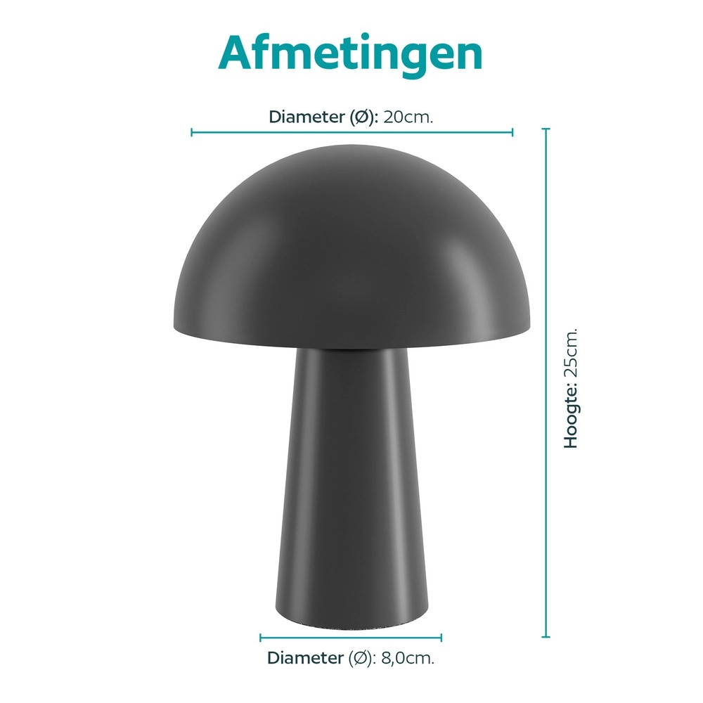Lampe de table Bufalara Noir Eglo 9008606405336