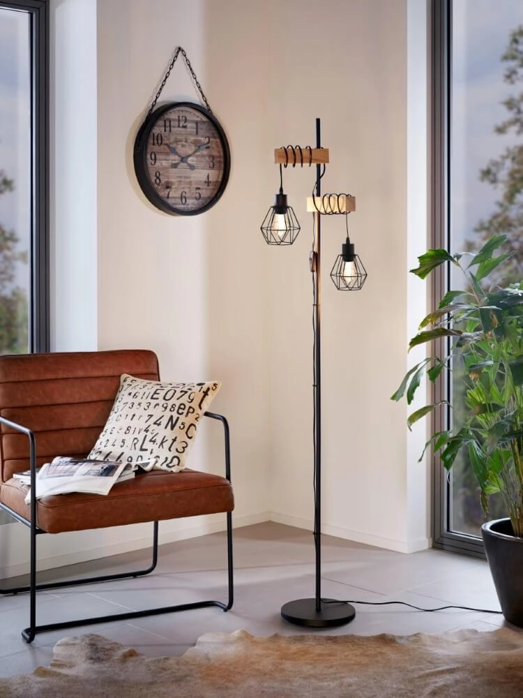 Lampadaire en bois Townshend 5 Eglo 9002759440817