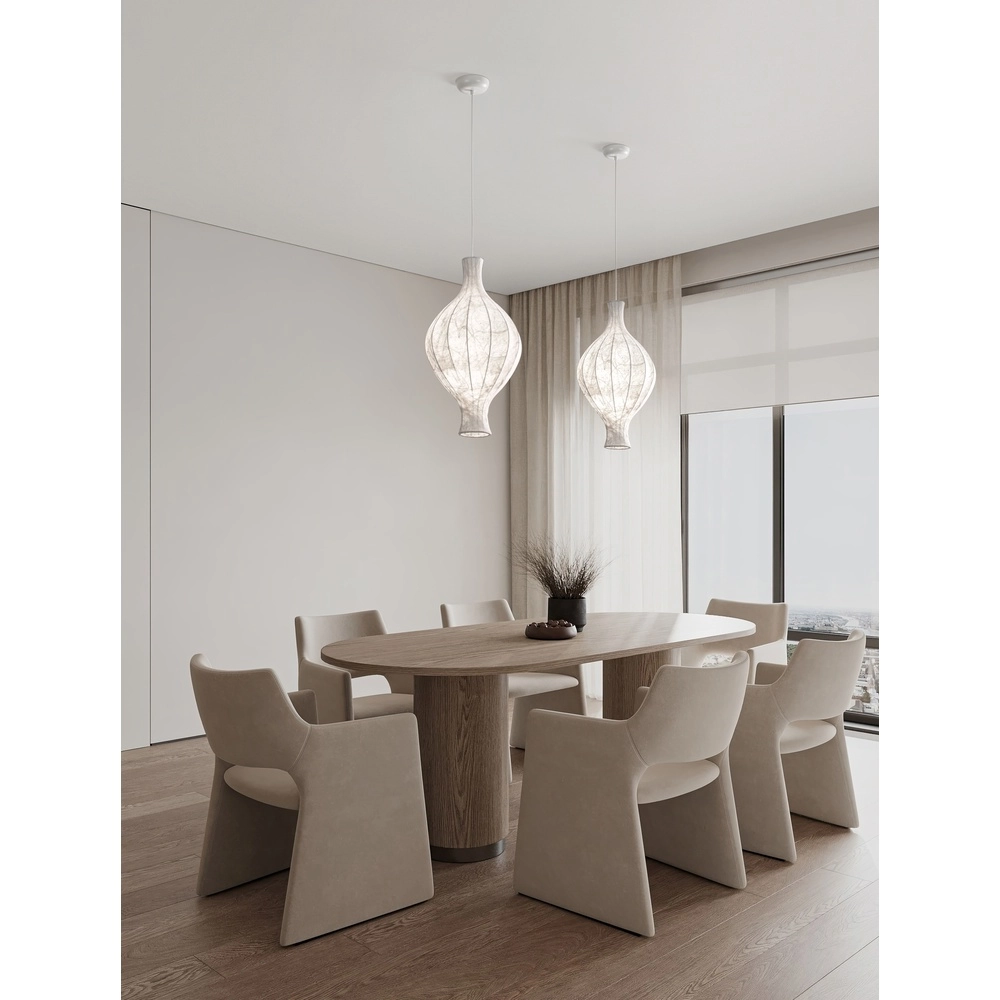 Suspension blanche Seda Ø 35cm Lyora 5212017477866