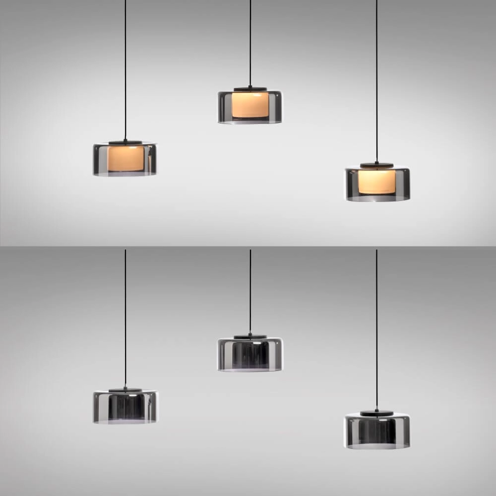 Lampe suspendue 3 lumières Rika noir Paul Neuhaus 4012248383070