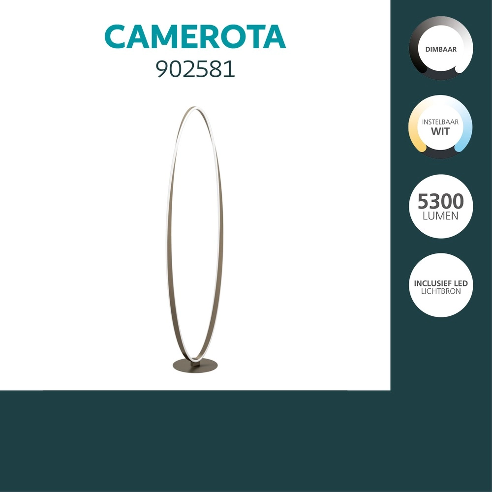 Lampadaire de conception Camerota Bronze foncé Eglo 9008606391264