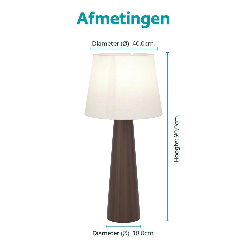 Lampe de sol de campagne Patemsico Marron avec capot Eglo 9008606406654
