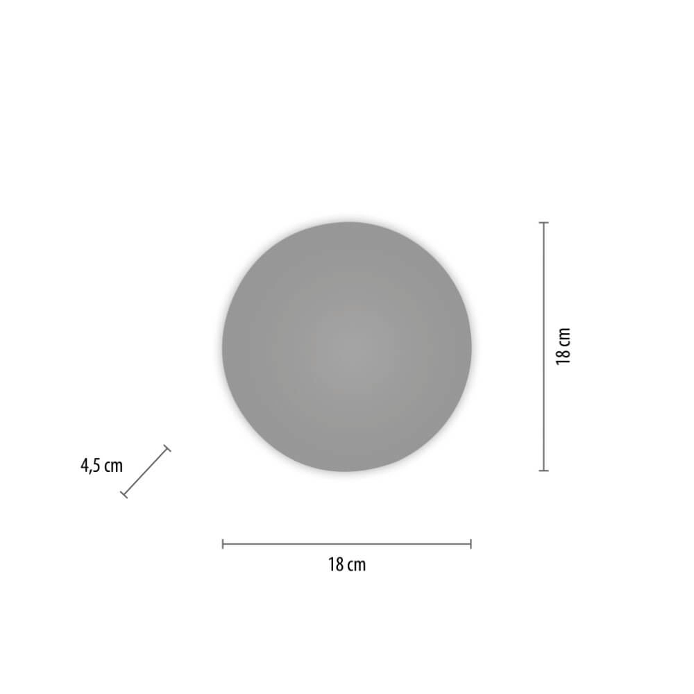 Applique design Akku Puntua Ø 18cm gris Paul Neuhaus 4012248372487