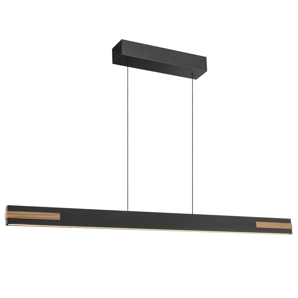 Lampe suspendue élégante Streamline noir avec bois