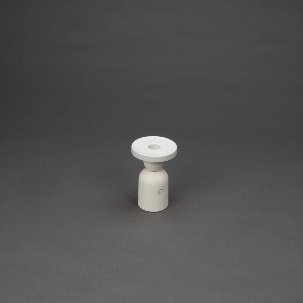 Lampe de table rechargeable Nantes Blanc pour bougeoir KonstSmide 7318307833256