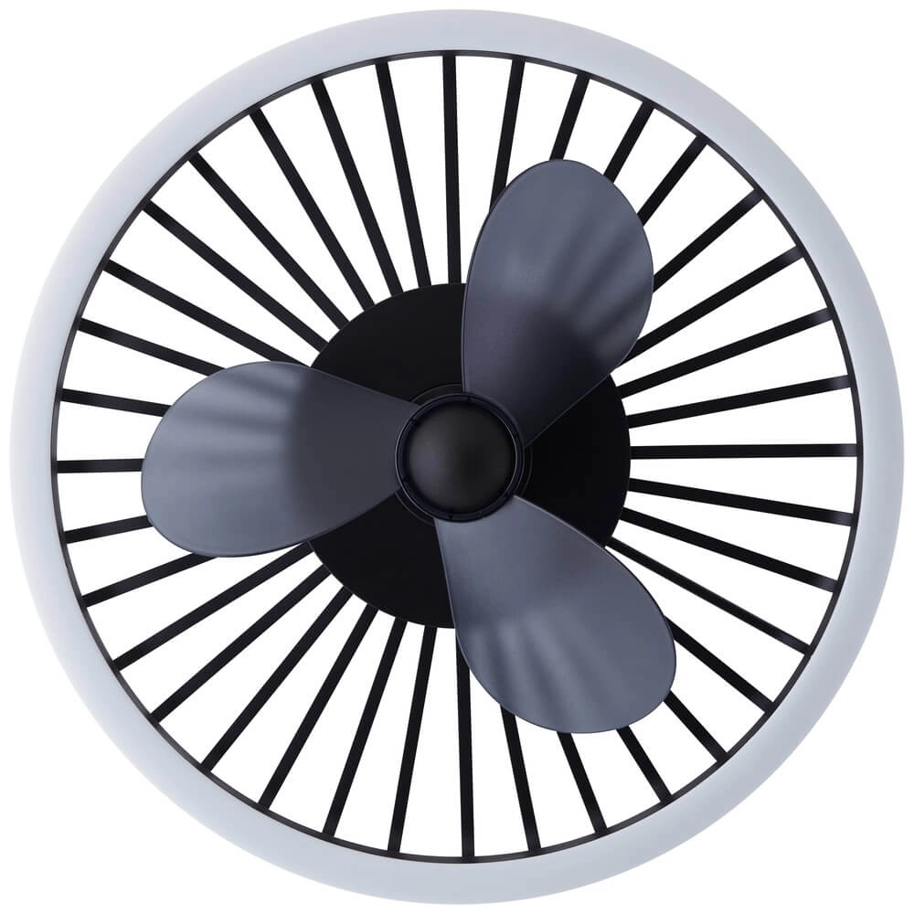 Ventilateur de plafond à lampe filaire Capo noir Brilliant 4004353453410