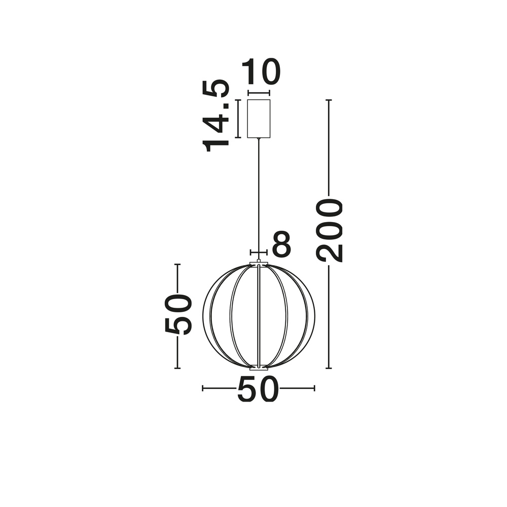 Lampe suspendue Brea beige Ø 50cm Lyora 5212017494375