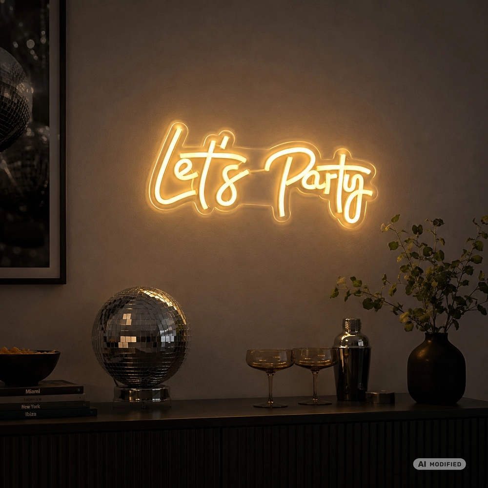 Lampe murale au néon Neon-Tales « Faisons la fête » Brilliant 4004353477874
