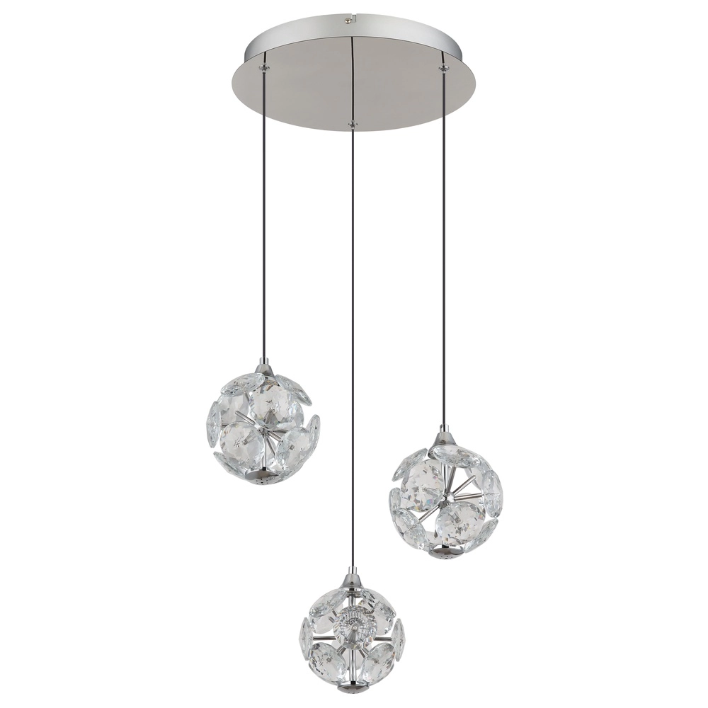 Lampe pendante à 3 lampes Virina Chrome Globo 9007371478255