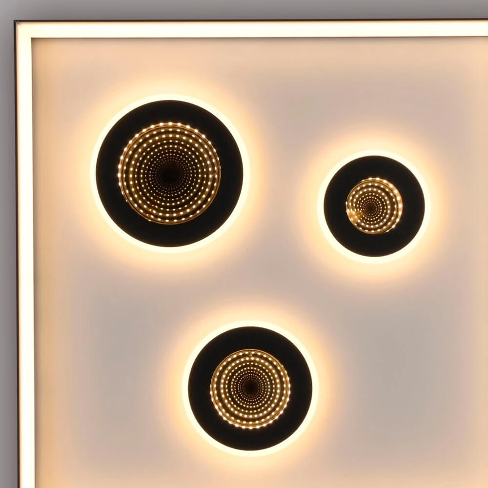 Plafonnier carré Dune noir Paul Neuhaus 4012248384916