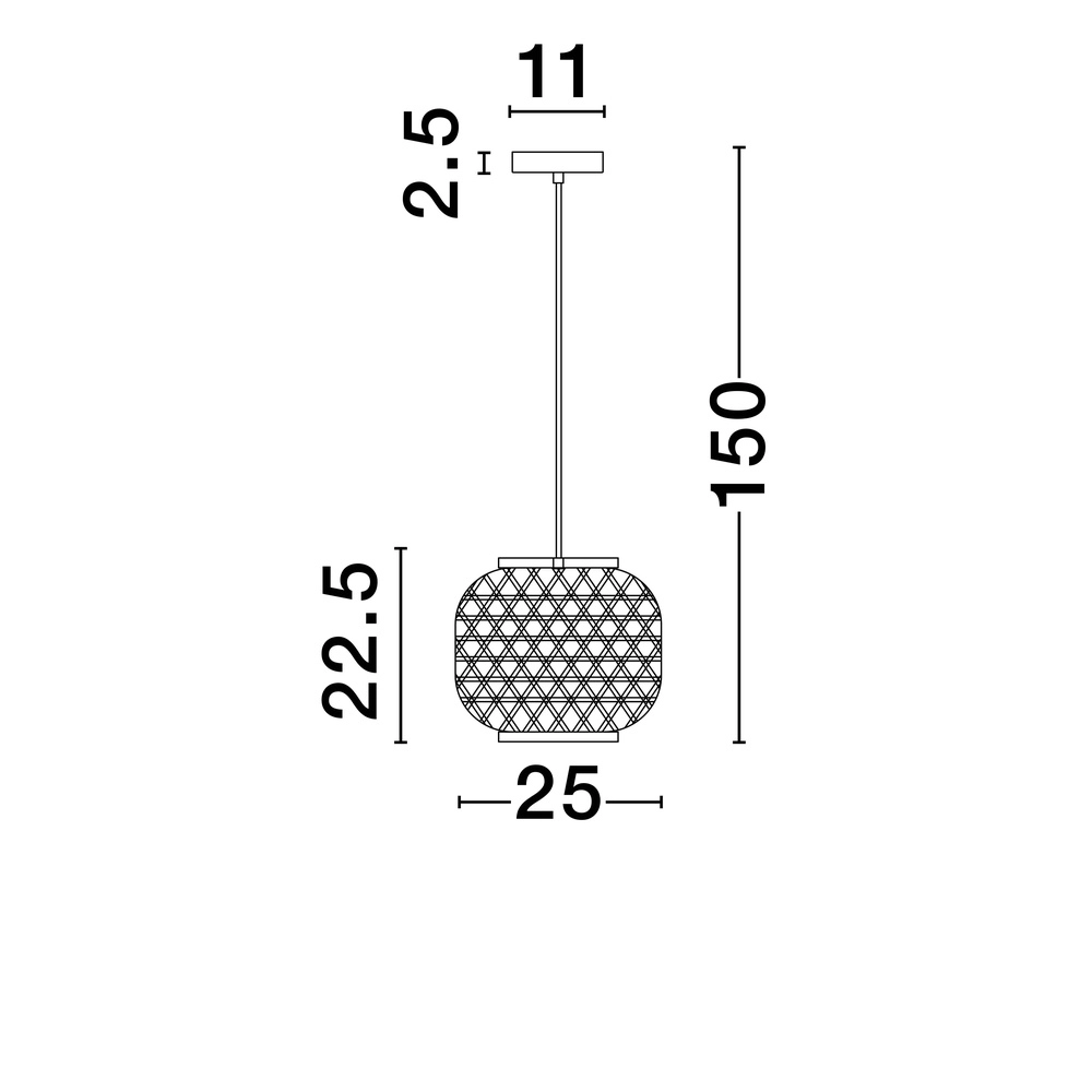 Suspension Asma Ø 25cm Lyora 5212017455819