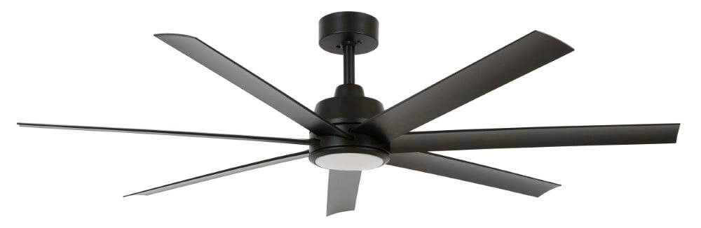 Ventilateur de plafond noir Atlanta Led Ø 142 cm IP55