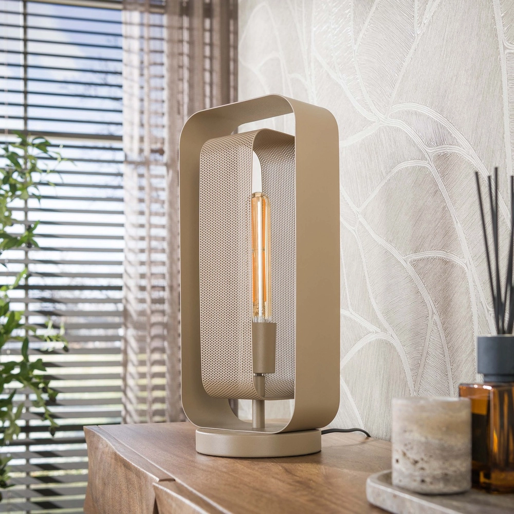 Lampe de table unique Mesh brun sable Lyora 8716803515123