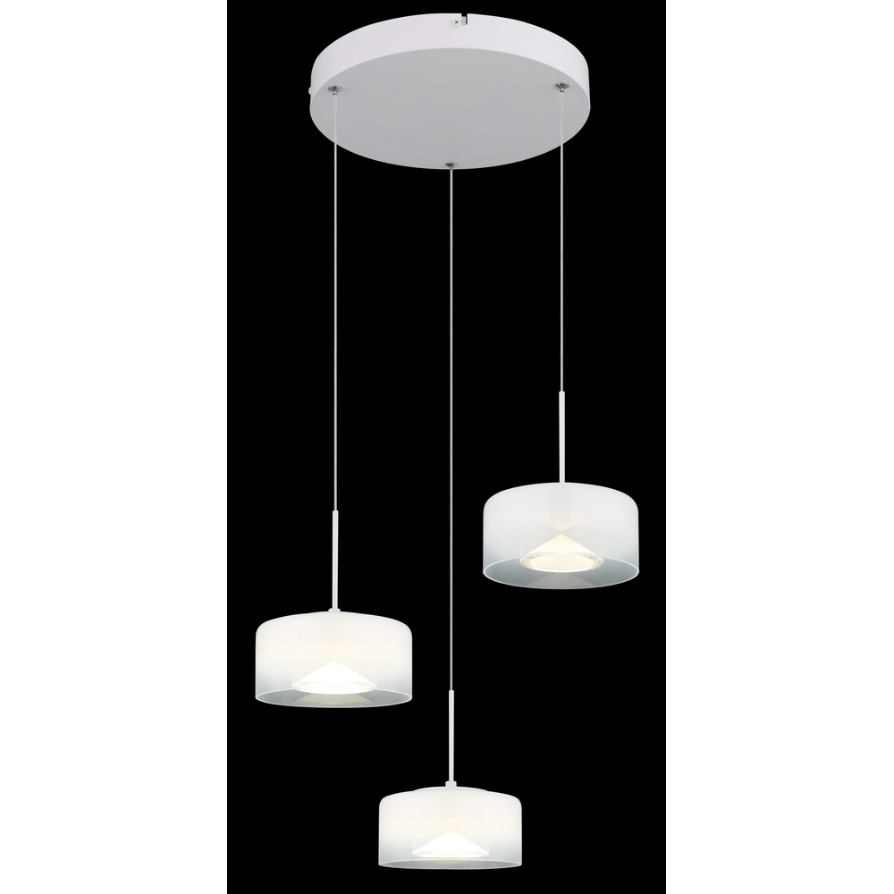 Lampe pendante de conception Belinda Blanc à 3 lumières Globo 9007371533312