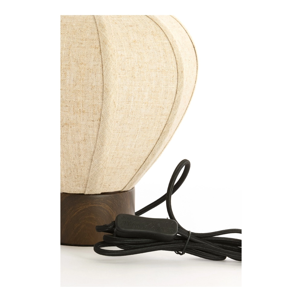 Lampe de table Kyzo Ø 23cm marron japandi Light & Living 8717807843410