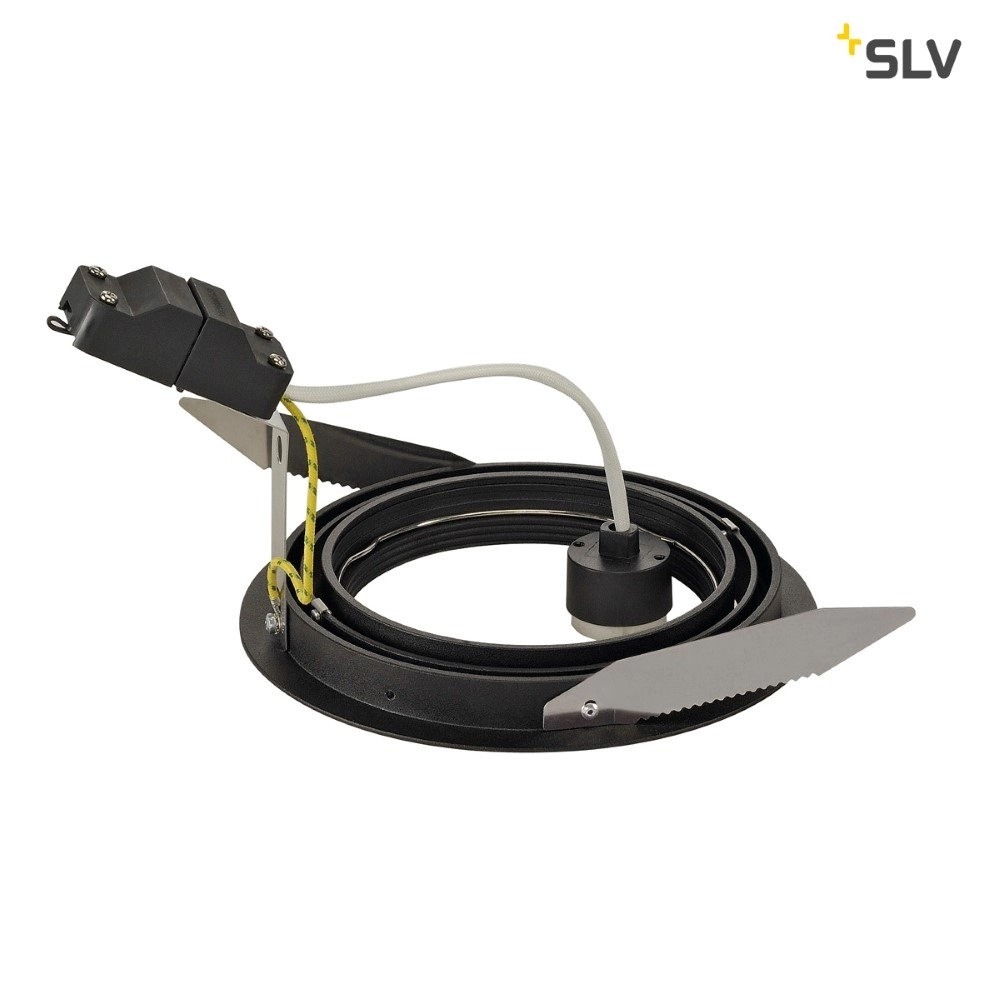 Spot encastrable New Tria ES111 Round noir avec ressorts à lames SLV 4024163150293