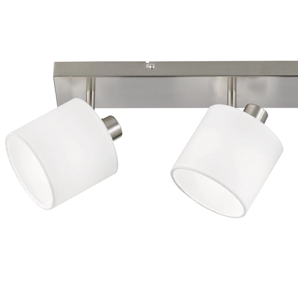 Spot de plafond Tommy 4 lumières en acier inoxydable avec blanc Trio 4017807388978