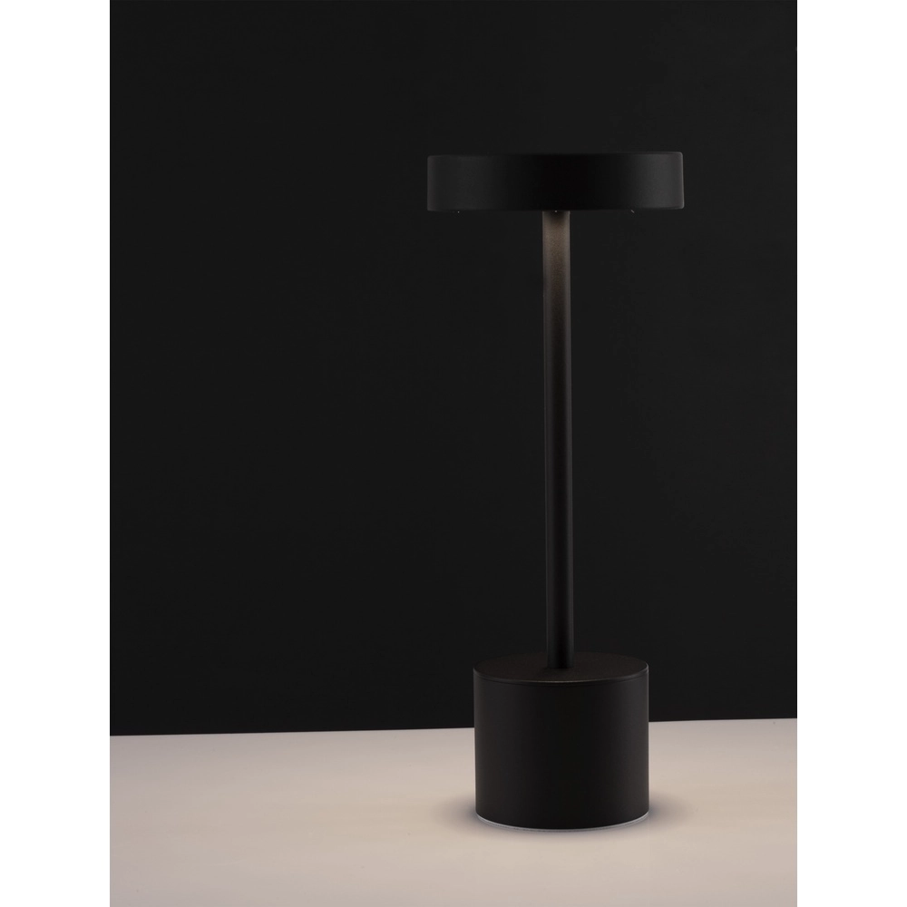 Lampe de table design Fumo Noir rechargeable Lyora 5212017434753