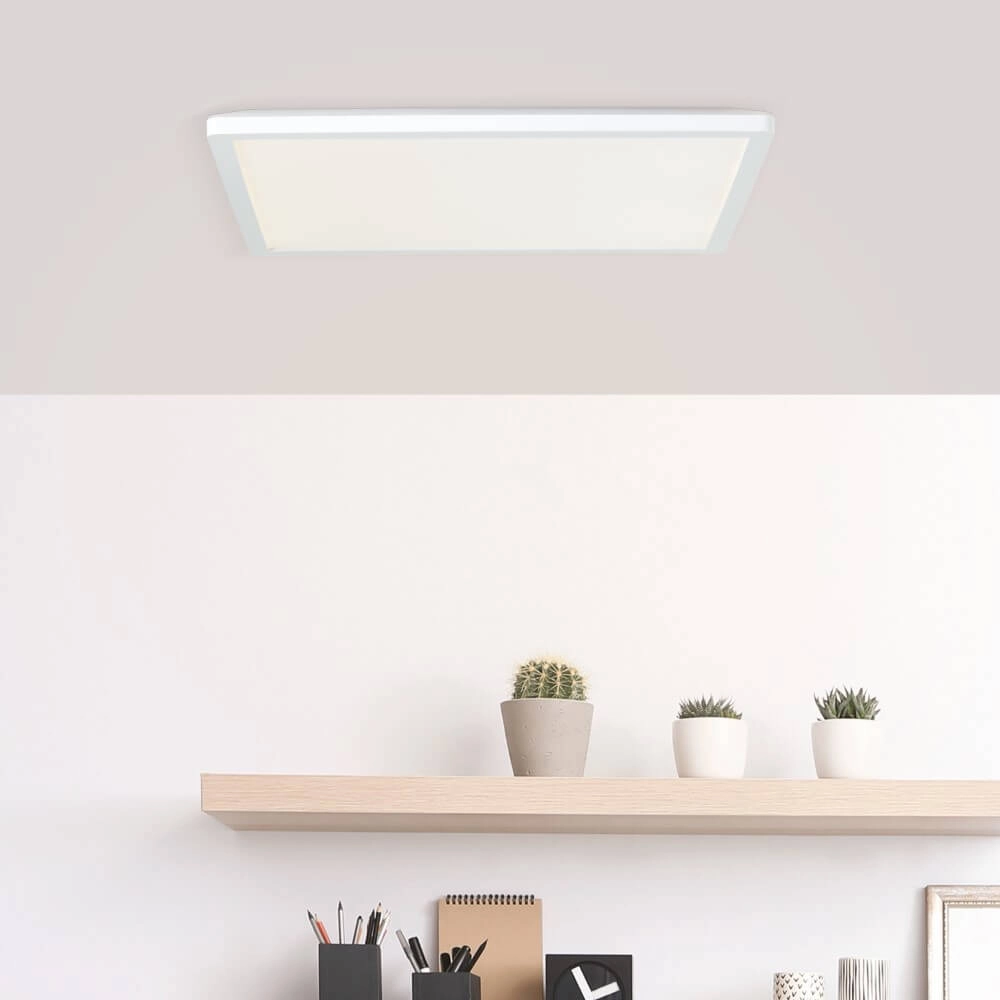 Plafonnier Milton 42x42cm blanc Brilliant 4004353413643