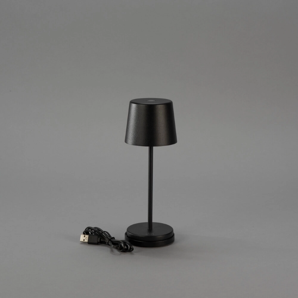 Lampe de table rechargeable Vence mini noir KonstSmide 7318307887754