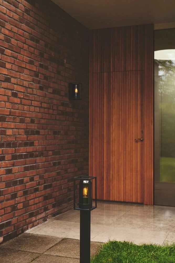 Lampe d'extérieur noire Griffin avec fenêtre anti-fumée Nordlux 5704924010781