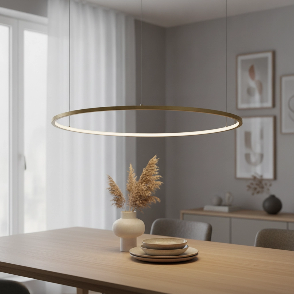 Suspension ronde Tarquin or Ø 80cm