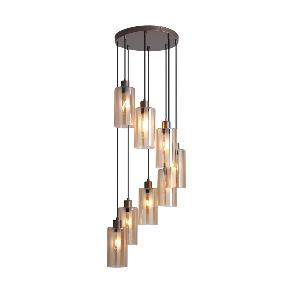 Lampe pendante de conception Kent Bronze à 8 lumières