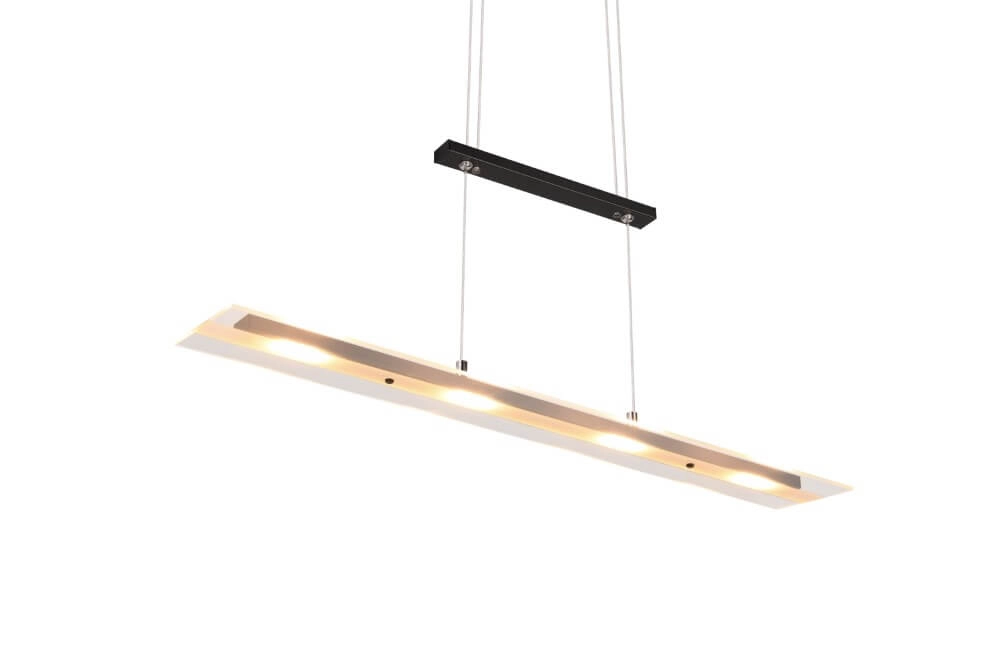 Lampe à suspension en verre Milos noir Trio 4017807588286