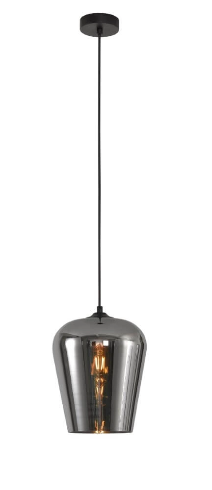 Lampe suspendue Tombo verre en titane Ø 23cm