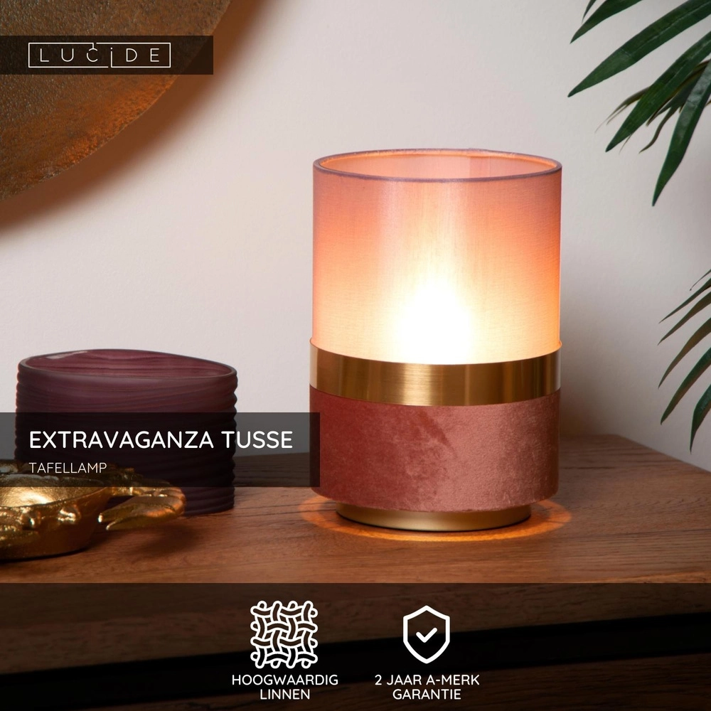 Lampe de table de conception Extravaganza Tusse rose Ø 15cm Lucide 5411212105554
