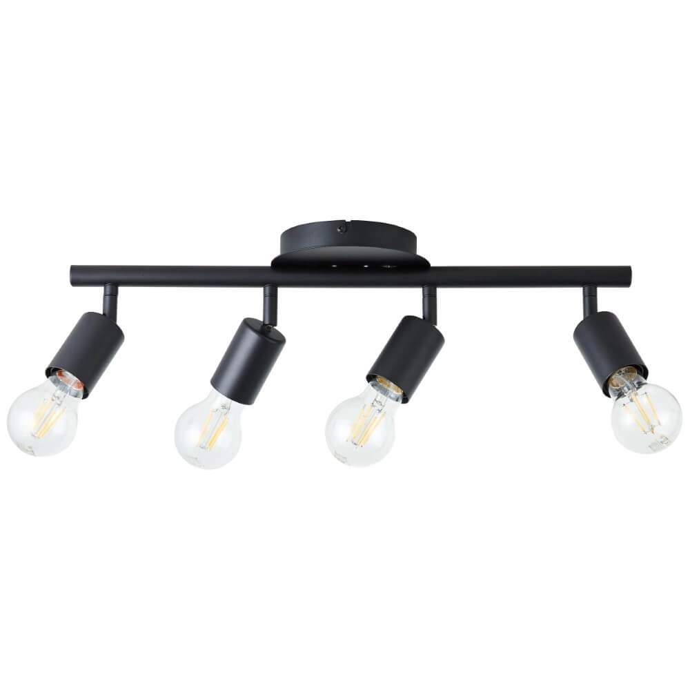 Plafonnier 4 lumières Tiffany noir Brilliant 4004353406485