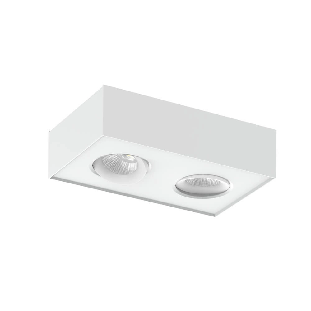 Plafonnier design Brooklyn double blanc