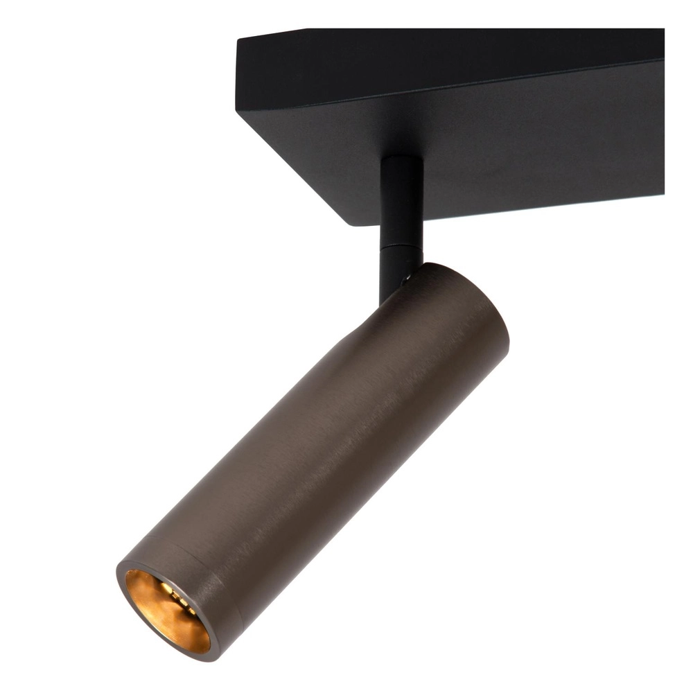 Lampe de plafond élégante Grado Gris métallique 2 clairs Lucide 5411212221711
