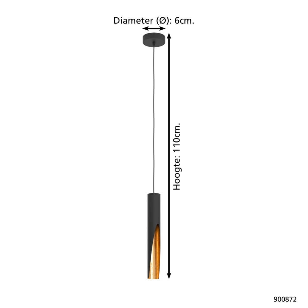 Lampe suspendue LED Barbotto Ø6cm Eglo 9008606270293