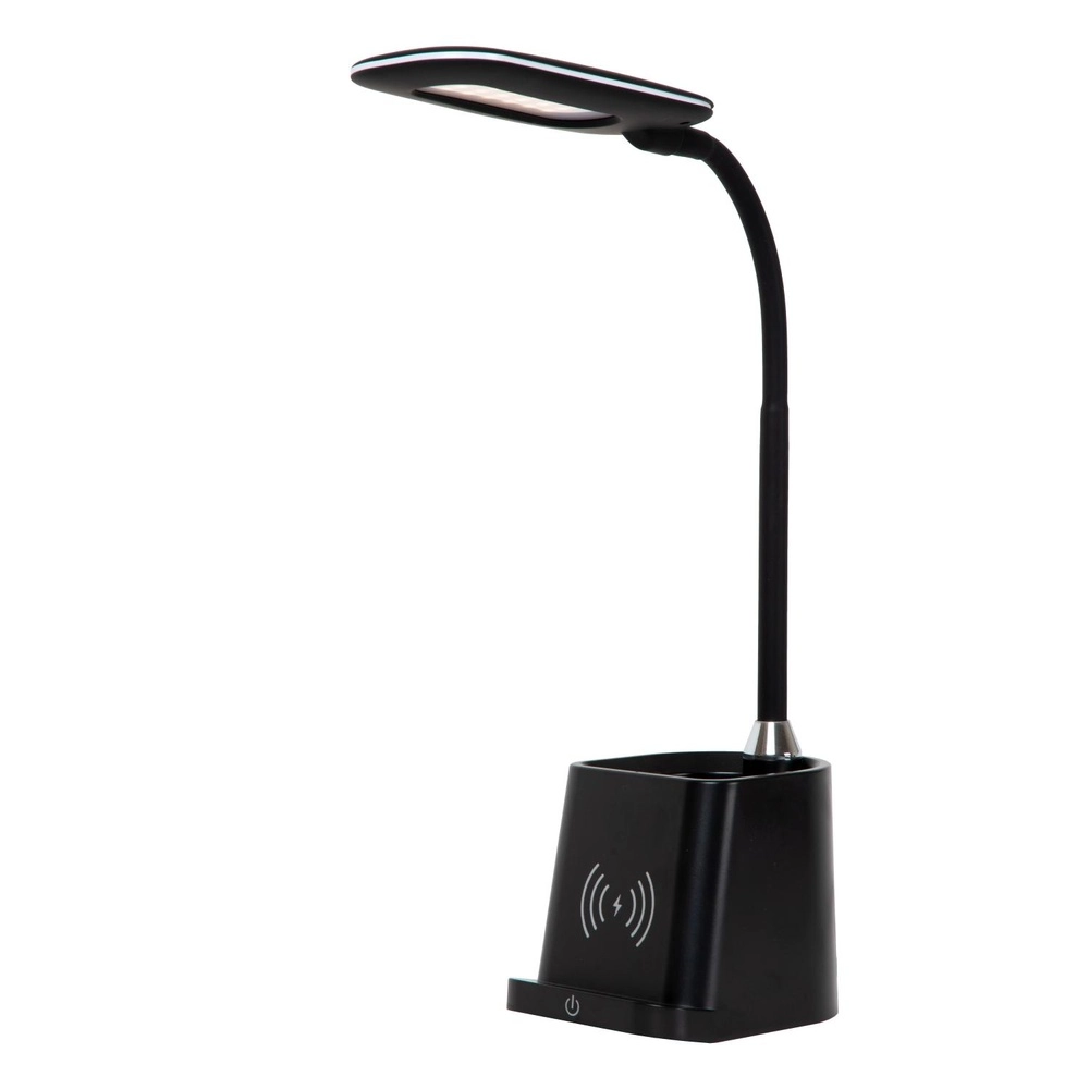 Lampe de bureau Penny avec le panneau de recharge sans fil noir Lucide 5411212185914