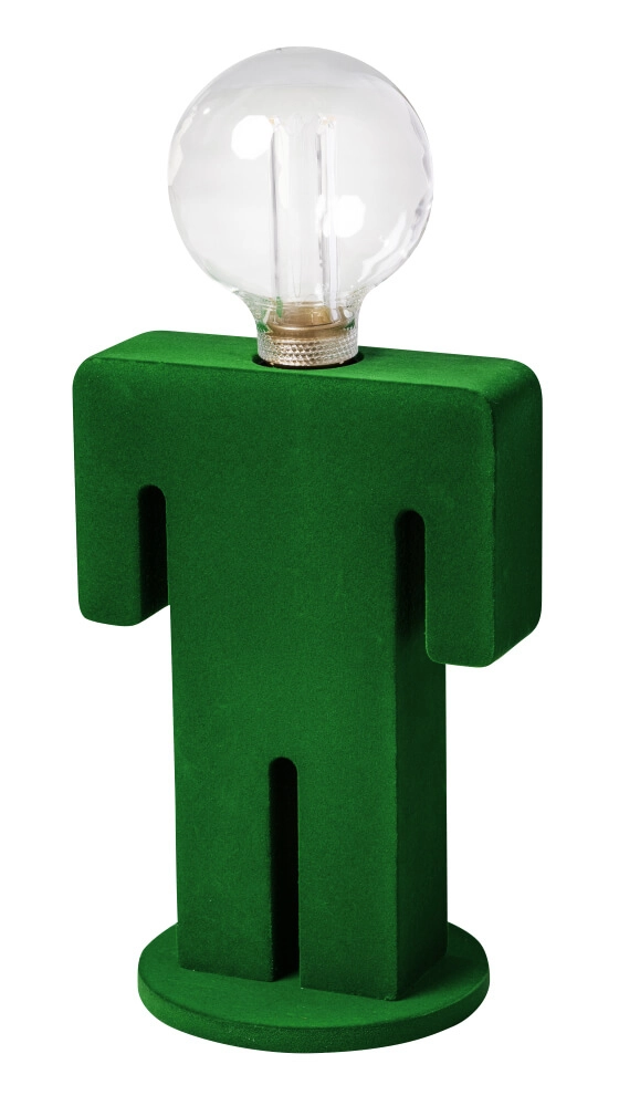 Lampe de table en bois Adam Velvet vert