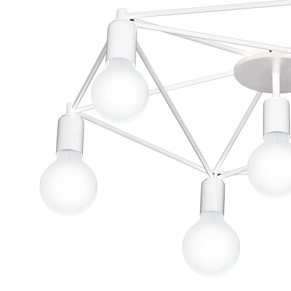 Lampe de plafond Staiti 7 lumières 76cm blanc Eglo 9002759978969