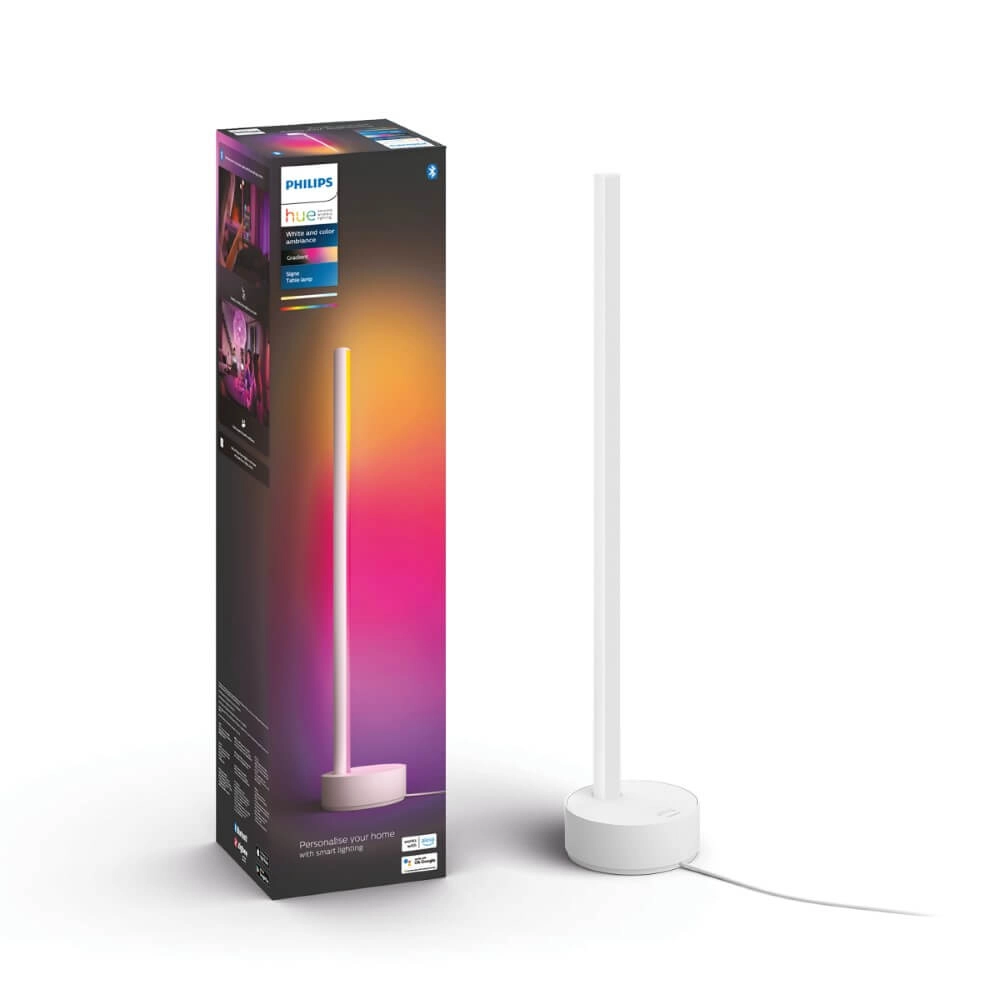 Lampe de table Rétroéclairage Hue Gradient - 12W - White and Color 55 cm blanc Philips 8718696176238